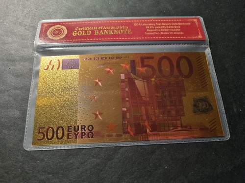 Banconota dorata 500 euro - dorata,