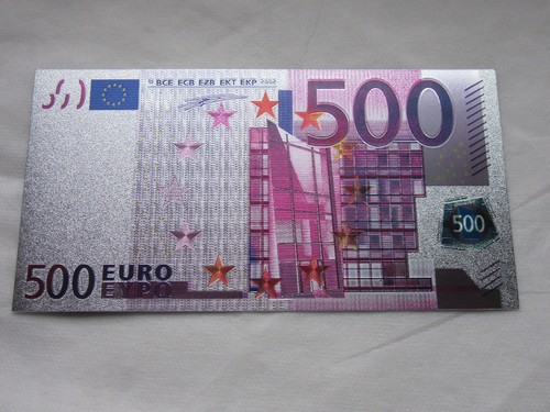 Banconota 500 euro argentata - 500,