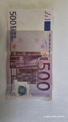 Banconota 500 euro - 500, vera