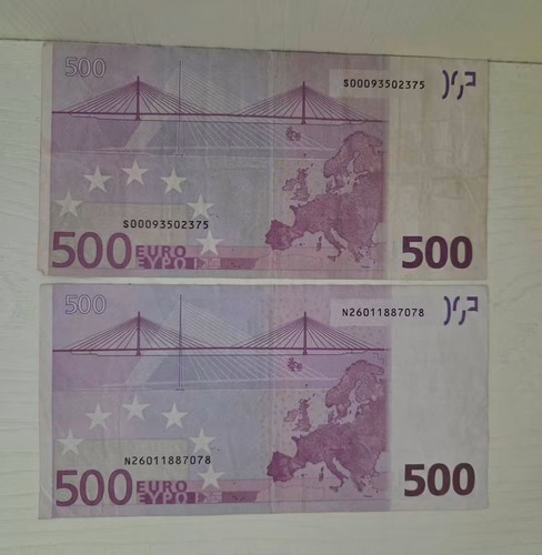 Lotto banconote 500 - da, euro