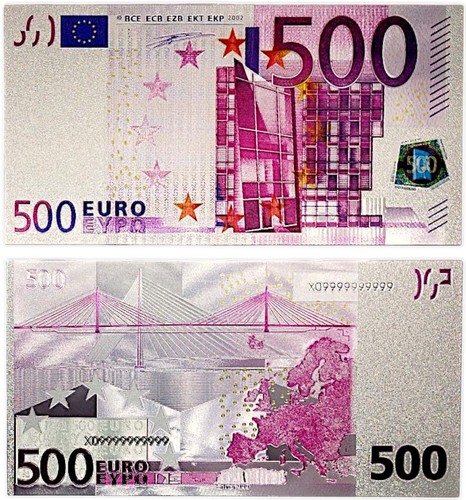 Banconota 500 euro placcata