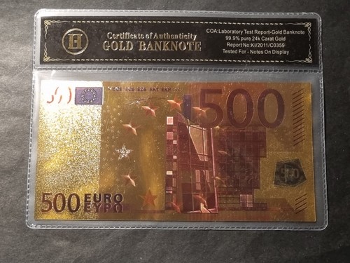 Banconota dorata 500 euro - dorata,